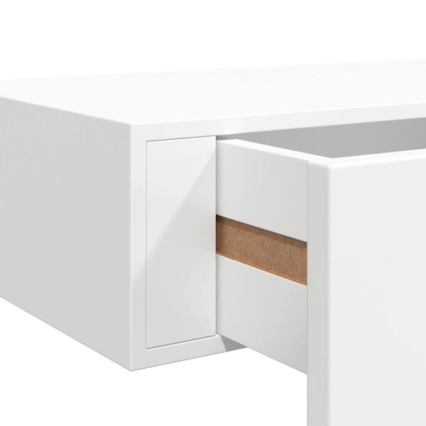 vidaXL Ράφια Τοίχου με Συρτάρια 2 Τεμ. Λευκά 40 x 23,5 x 10εκ. από MDF