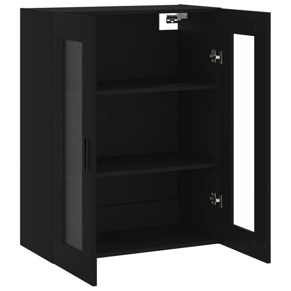 vidaXL Ντουλάπι Τοίχου Μαύρο 69,5 x 34 x 90 εκ.