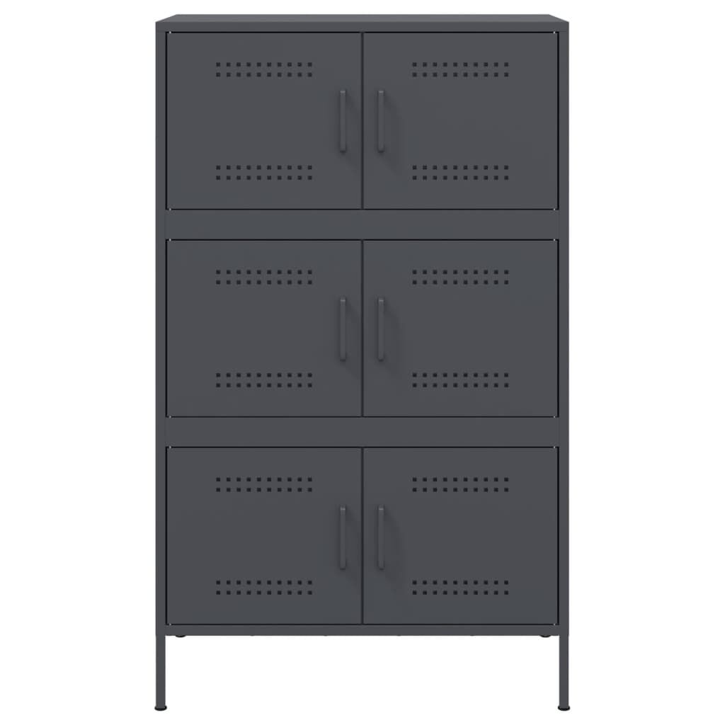 vidaXL Ντουλάπι Ανθρακί 68x39x113 εκ. από Ατσάλι