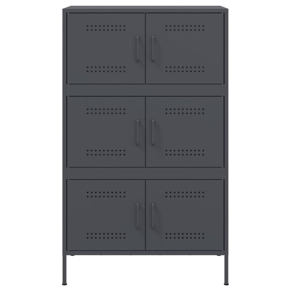 vidaXL Ντουλάπι Ανθρακί 68x39x113 εκ. από Ατσάλι