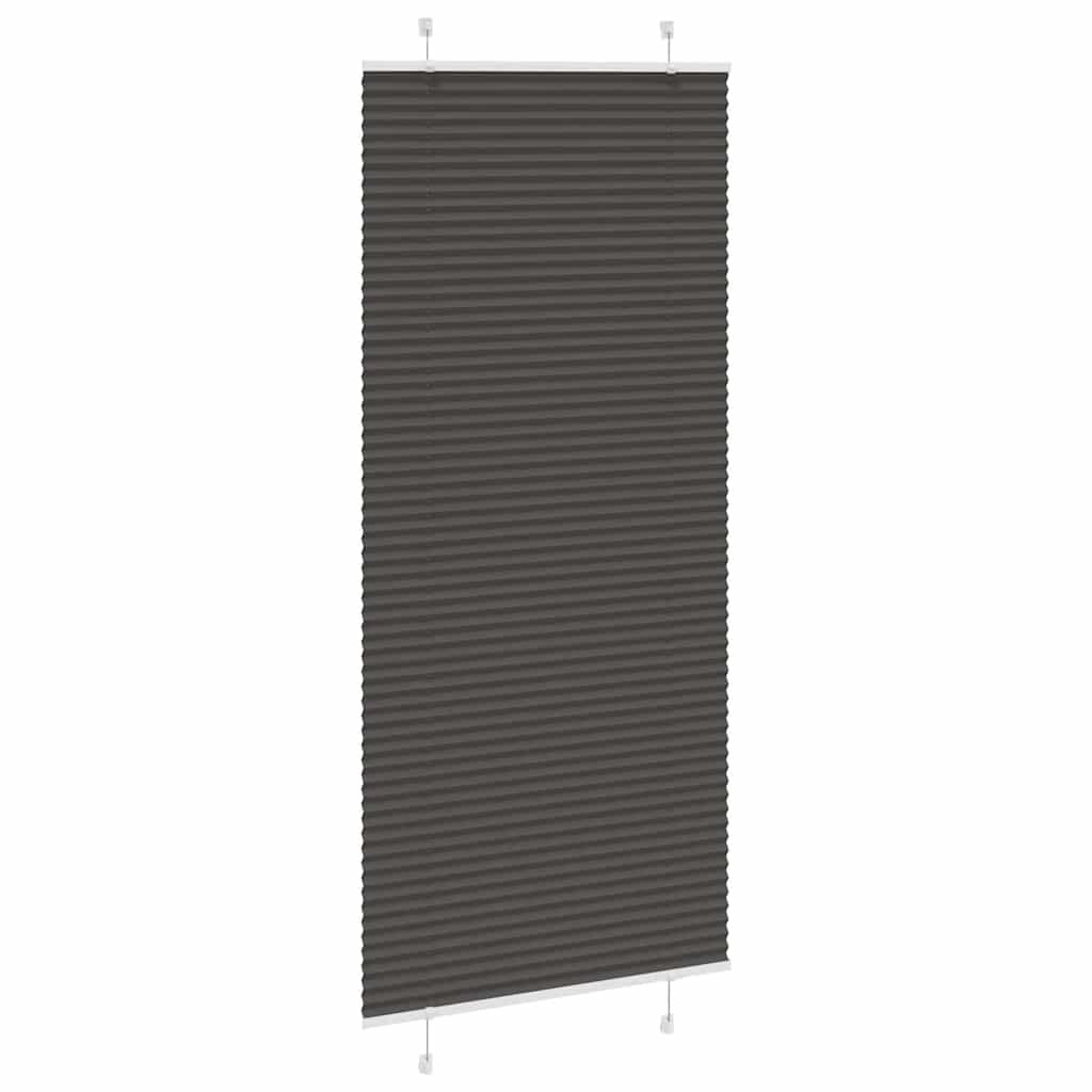 vidaXL Πλισέ περσίδα Μαύρο 95x200 cm Πλάτος υφάσματος 94,4 cm