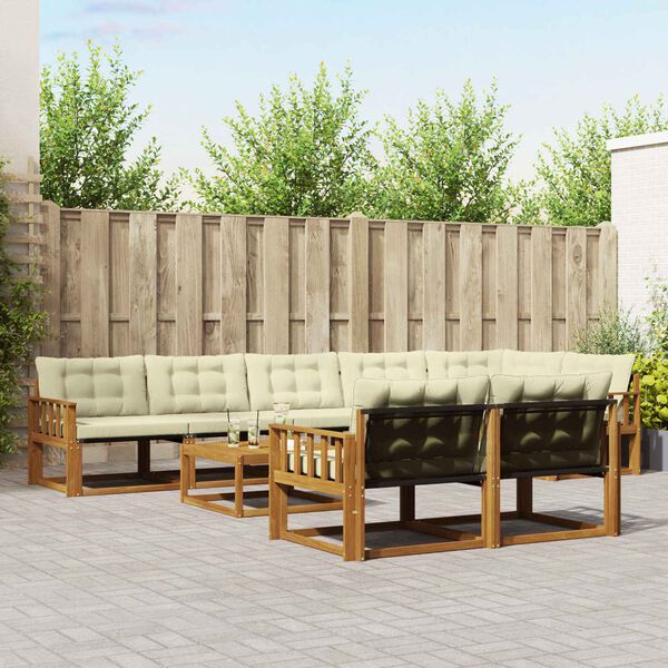 vidaXL &Sigma;&epsilon;&iota;&rho;ά &Kappa;&alpha;&nu;&alpha;&pi;έ &Epsilon;&xi;&omega;&tau;&epsilon;&rho;&iota;&kappa;&omicron;ύ &mu;&epsilon; &mu;&alpha;&xi;&iota;&lambda;ά&rho;&iota; 9 pcs &Phi;&upsilon;&sigma;&iota;&kappa;ό &kappa;&alpha;&iota; &Kappa;&rho;έ&mu;&alpha;