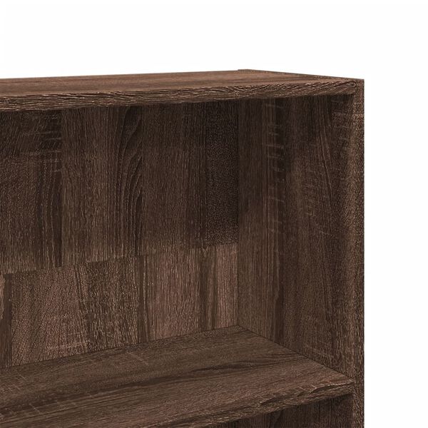 vidaXL Βιβλιοθήκη Καφέ Δρυς 80x24x143 εκ. από Επεξεργασμένο Ξύλο