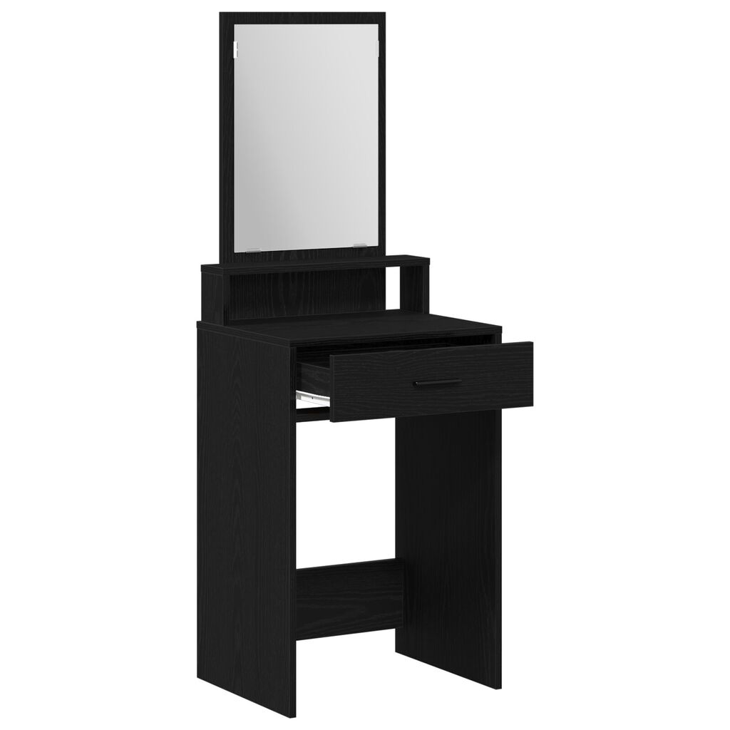 vidaXL Τουαλέτα με Συρτάρια Μαύρη Δρυς 50x41x140 εκ