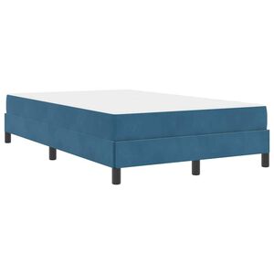 vidaXL Κρεβάτι box spring με στρώμα Σκούρο Μπλε 120 x 190 cm Βελούδο