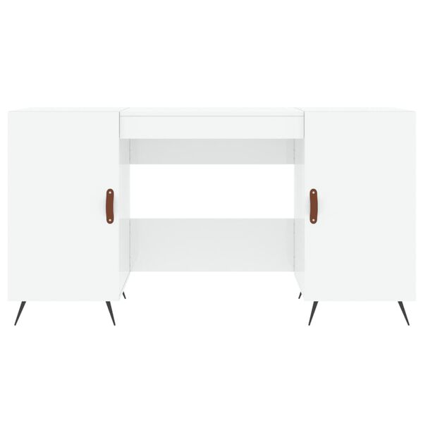 vidaXL Γραφείο Γυαλιστερό Λευκό 140x50x75 εκ. Επεξεργασμένο Ξύλο