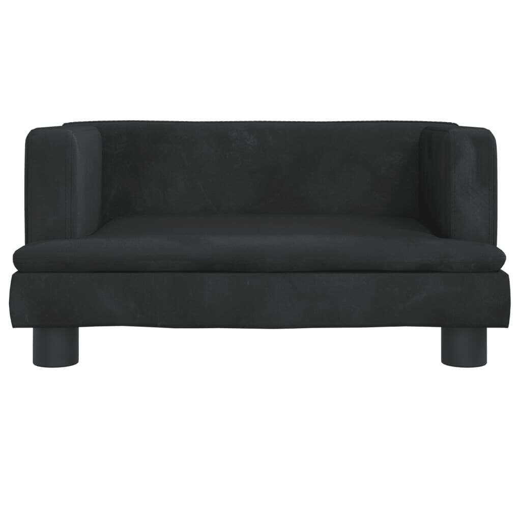 vidaXL Καναπές Παιδικός Μαύρος 60 x 40 x 30 εκ. από Βελούδο