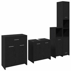 vidaXL &Sigma;&epsilon;&tau; &Epsilon;&pi;ί&pi;&lambda;&omega;&nu; &Mu;&pi;ά&nu;&iota;&omicron;&upsilon; 4 &tau;&mu;&chi;. &Mu;&alpha;ύ&rho;&eta; &Omicron;&xi;&upsilon;ά 30 x 30 x 183,5 &epsilon;&kappa;.