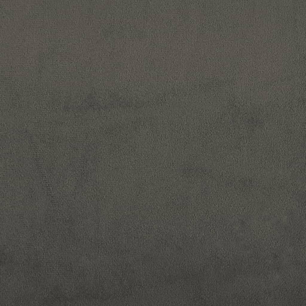 vidaXL Κρεβάτι Boxspring με Στρώμα Σκούρο Γκρι 120x190 εκ. Βελούδινο