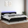 vidaXL &Kappa;&rho;&epsilon;&beta;ά&tau;&iota; Boxspring &mu;&epsilon; &Sigma;&tau;&rho;ώ&mu;&alpha; & LED &Mu;&alpha;ύ&rho;&omicron; 200x200 &epsilon;&kappa;. &Upsilon;&phi;&alpha;&sigma;&mu;ά&tau;&iota;&nu;&omicron;