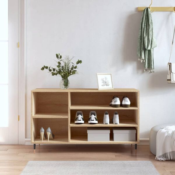 vidaXL Παπουτσοθήκη Sonoma Δρυς 102x36x60 εκ. από Επεξεργασμένο Ξύλο