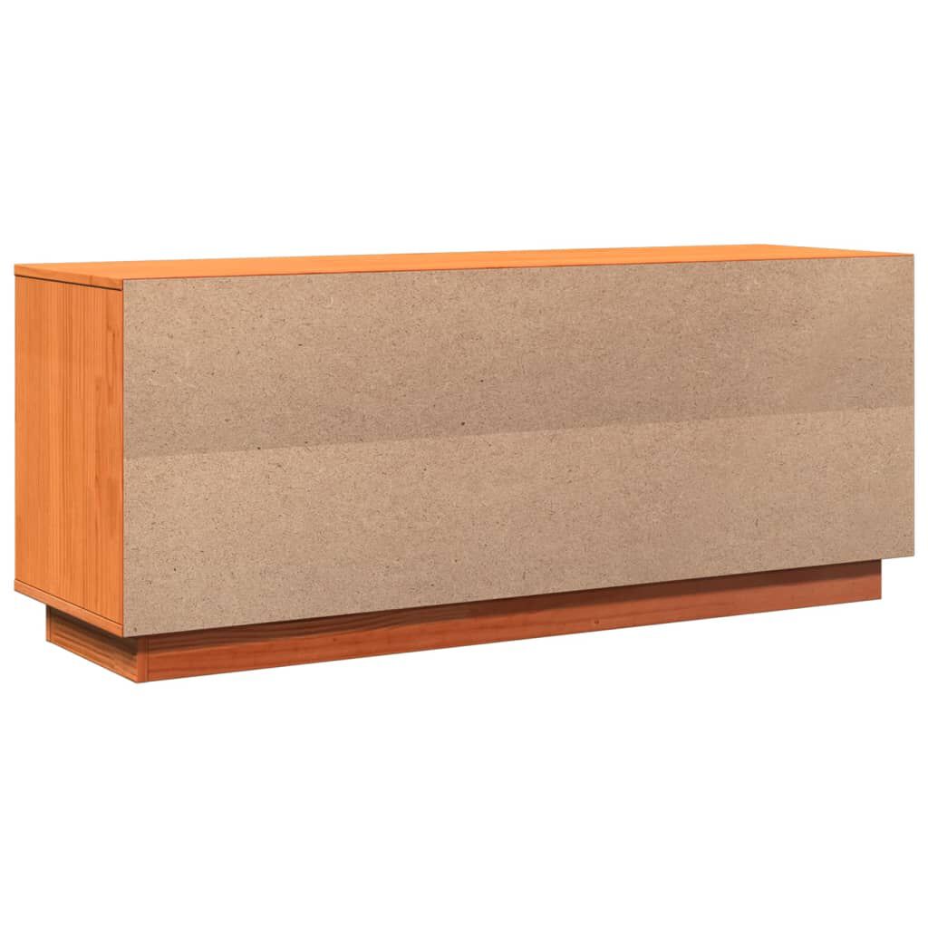 vidaXL Παπουτσοθήκη Καφέ Κεριού 110 x 34 x 45 εκ. Μασίφ Ξύλο Πεύκου