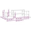 vidaXL Έπιπλο Τηλεόρασης Καφέ Δρυς 197x35x52 εκ. Επεξεργασμένο Ξύλο