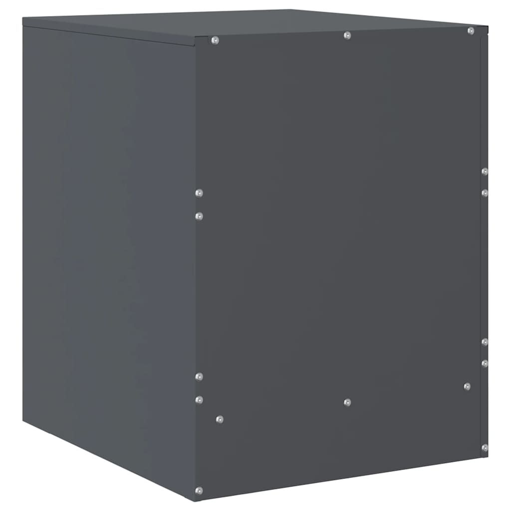 vidaXL Κομοδίνο Ανθρακί 34,5 x 39 x 44 εκ. από Χάλυβα