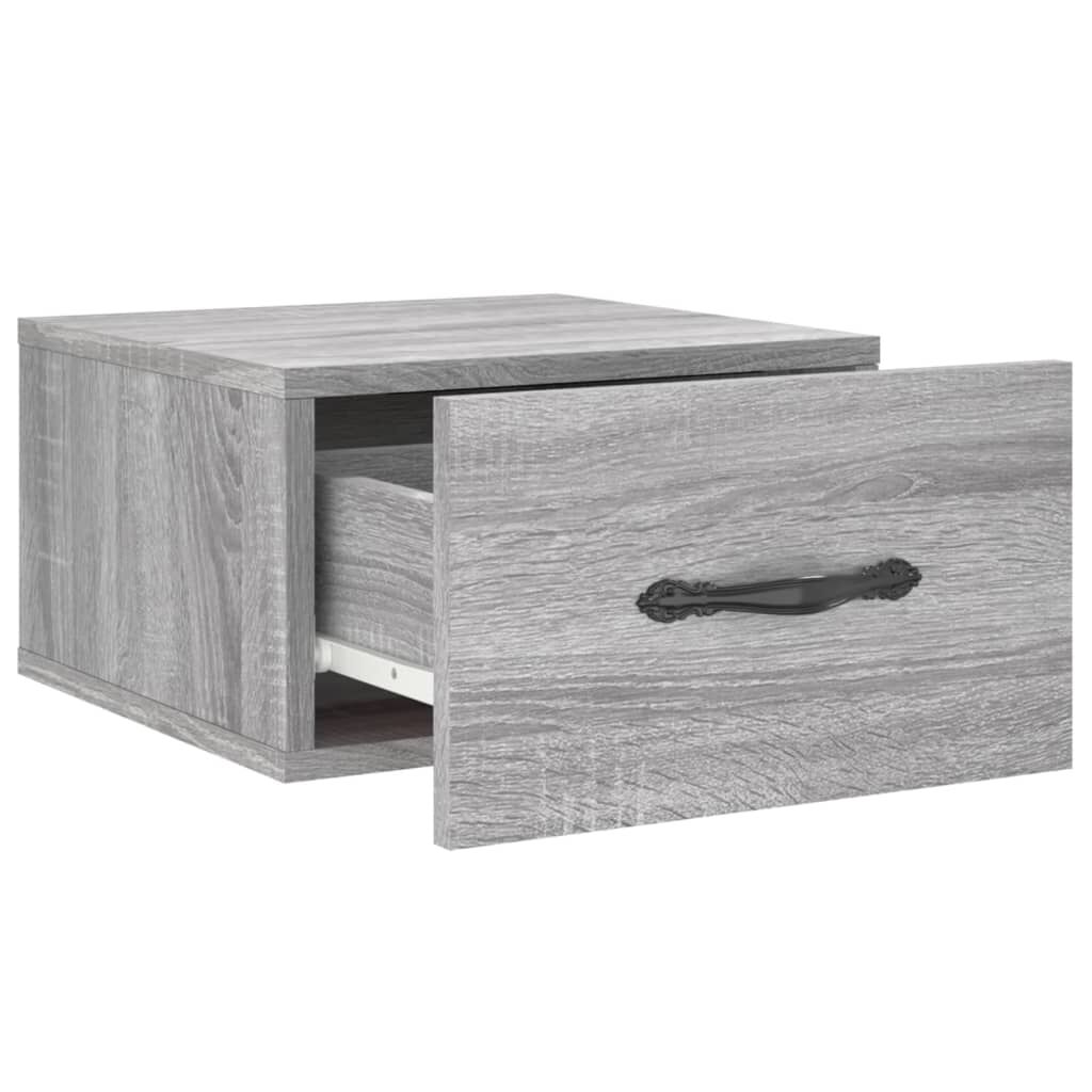 vidaXL Κομοδίνα Επιτοίχια 2 τεμ. Γκρι Sonoma 35 x 35 x 20 εκ.