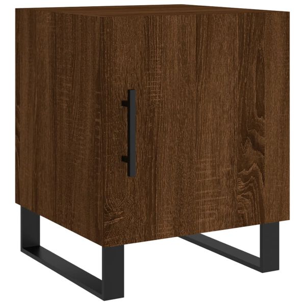 vidaXL Κομοδίνα 2 τεμ. Καφέ Δρυς 40 x 40 x 50 εκ. από Επεξεργ. Ξύλο