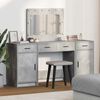 vidaXL Τραπέζι περιποίησης με συρτάρι 3 pcs Γκρι 40 x 41 x 75 εκ