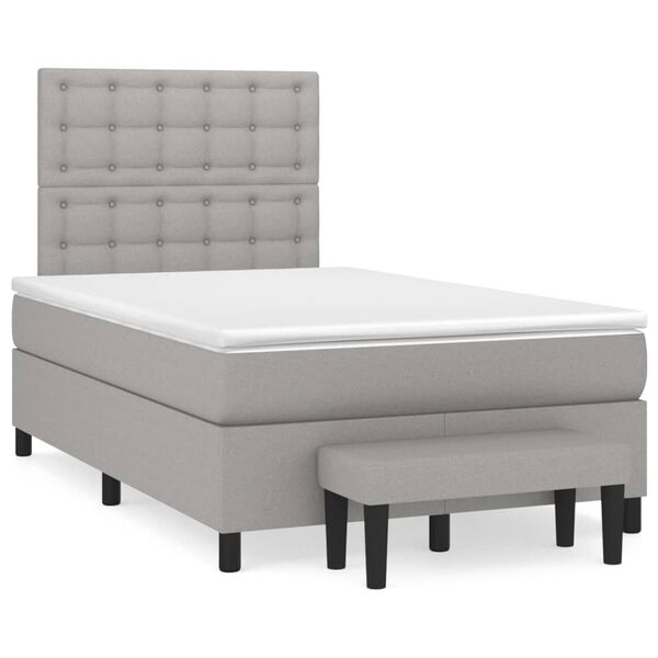 vidaXL &Kappa;&rho;&epsilon;&beta;ά&tau;&iota; Boxspring &mu;&epsilon; &Sigma;&tau;&rho;ώ&mu;&alpha; &Alpha;&nu;&omicron;&iota;&chi;&tau;ό &Gamma;&kappa;&rho;&iota; 120x200 &epsilon;&kappa;. &Upsilon;&phi;&alpha;&sigma;&mu;ά&tau;&iota;&nu;&omicron;