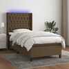 vidaXL &Kappa;&rho;&epsilon;&beta;ά&tau;&iota; Boxspring &mu;&epsilon; &Sigma;&tau;&rho;ώ&mu;&alpha; & LED &Sigma;&kappa;.&Kappa;&alpha;&phi;έ 80x200 &epsilon;&kappa;. &Upsilon;&phi;&alpha;&sigma;&mu;ά&tau;&iota;&nu;&omicron;