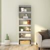 vidaXL Βιβλιοθήκη/Διαχωριστικό Χώρου Γκρι Sonoma 60x30x198 εκ.