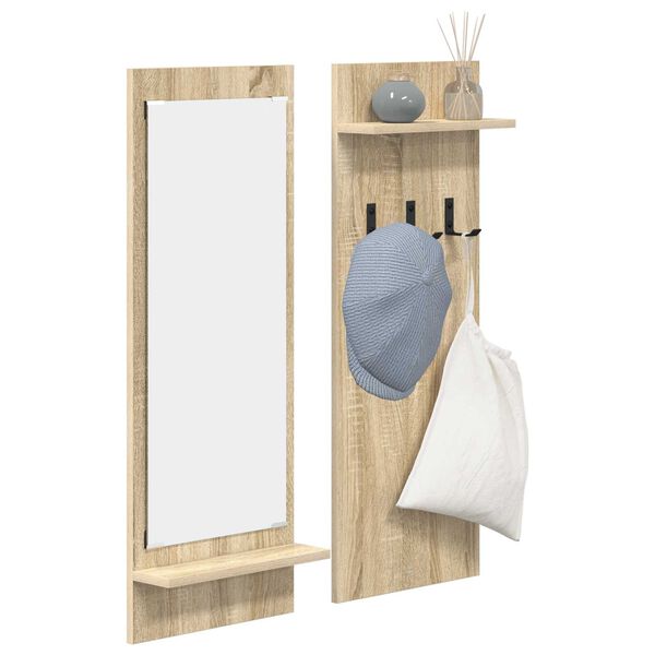 vidaXL Τοίχου Κρεμάστρα Sonoma Oak 70 x 10 x 90 εκ. Επεξεργασμένο ξύλο