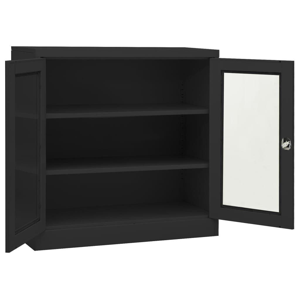 vidaXL Ντουλάπα Γραφείου Ανθρακί 90 x 40 x 90 εκ. Ατσάλινη