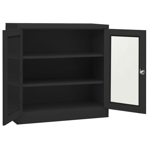 vidaXL Ντουλάπα Γραφείου Ανθρακί 90 x 40 x 90 εκ. Ατσάλινη