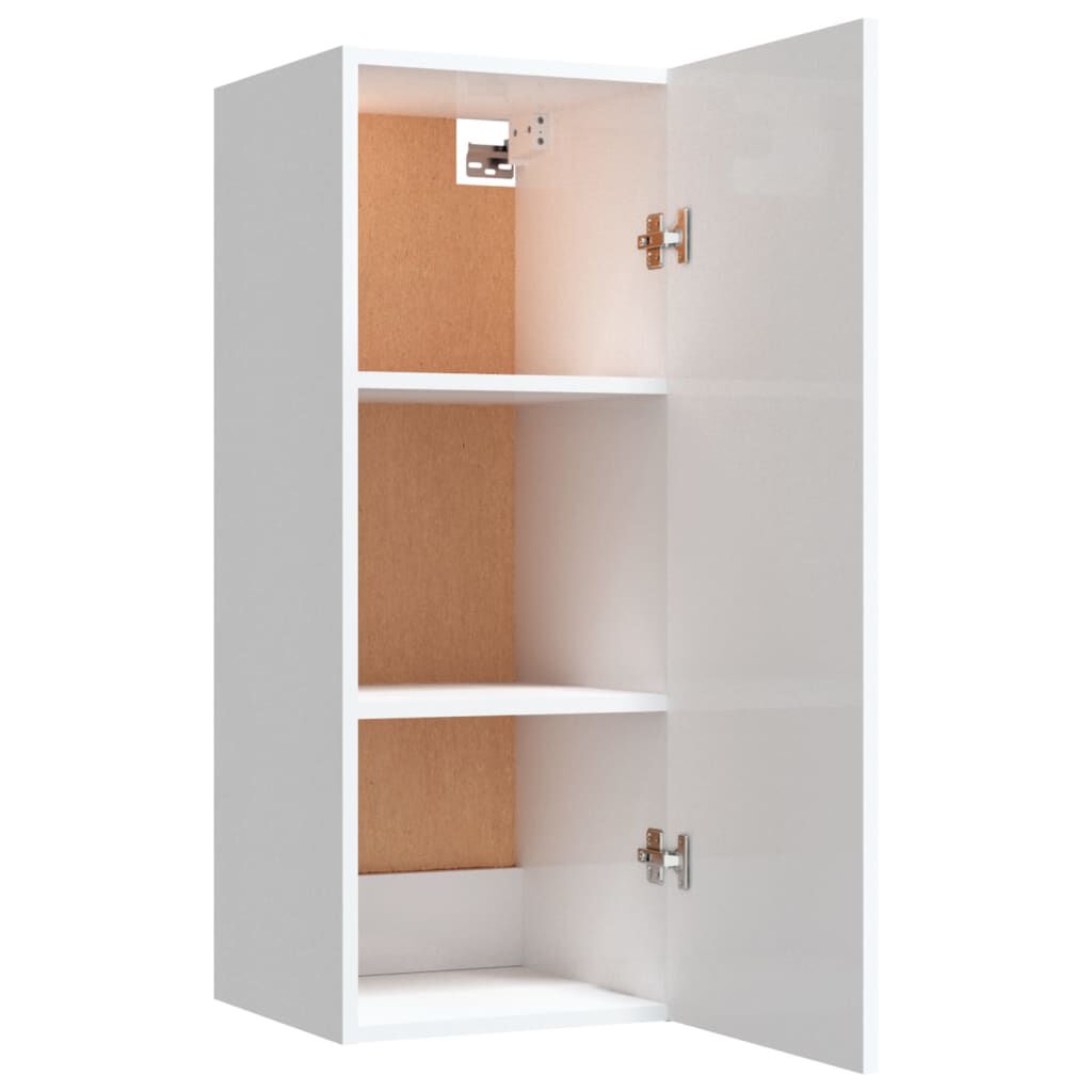 vidaXL Ντουλάπι Τοίχου Γυαλιστερό Λευκό 34,5 x 34 x 90 εκ. Επεξ. Ξύλο
