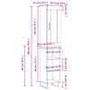 vidaXL Ντουλάπι Καφέ Δρυς 34,5 x 34 x 180 εκ. από Επεξεργασμένο Ξύλο