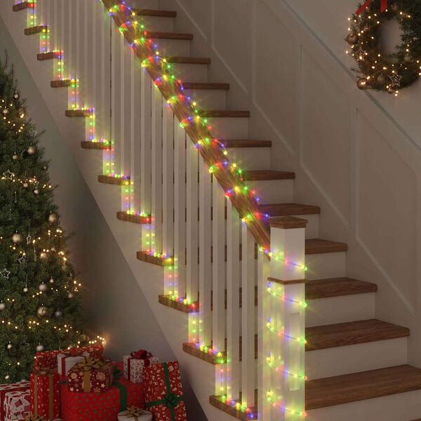 vidaXL Φωτιστικό Συρματόσχοινο με 120 LED Πολύχρωμο 5 m PVC