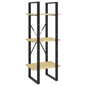 vidaXL Βιβλιοθήκη με 3 Ράφια 40 x 30 x 105 εκ. από Μασίφ Ξύλο Πεύκου