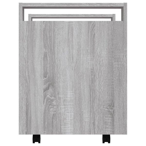 vidaXL Γραφείο Τρόλεϊ Sonoma Γκρι 60x45x60 εκ. από Επεξεργασμένο Ξύλο