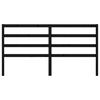 vidaXL Κεφαλάρι Κρεβατιού Μαύρο 186 x 4 x 100 εκ. Μασίφ Ξύλο Πεύκου