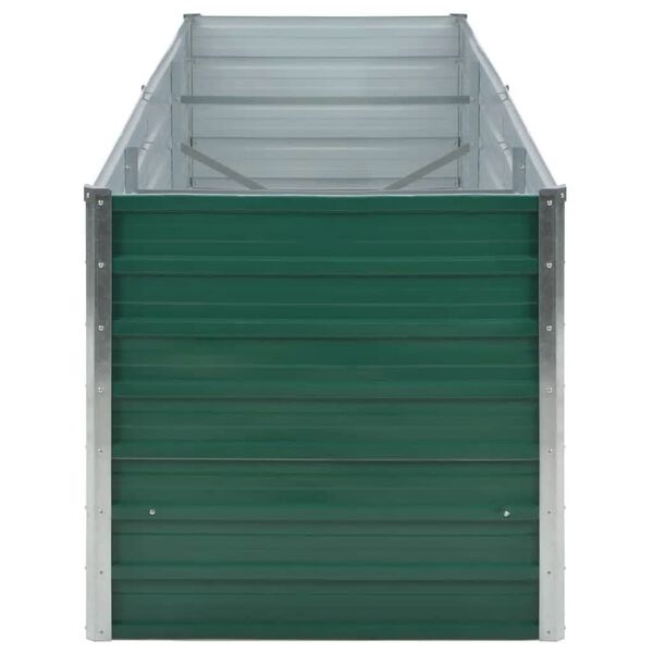 vidaXL Ζαρντινιέρα Υπερυψωμένη Πράσινη 240x80x77 εκ. Γαλβαν. Χάλυβας