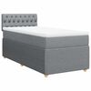 vidaXL Κρεβάτι Boxspring με Στρώμα Ανοιχτό Γκρι 100x200 εκ. Υφασμάτινο