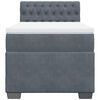 vidaXL Κρεβάτι Boxspring με Στρώμα Σκούρο Γκρι 80x200 εκ. Βελούδινο