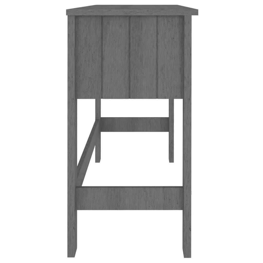 vidaXL Γραφείο HAMAR Σκ. Γκρι 110 x 40 x 75 εκ. Μασίφ Ξύλο Πεύκου