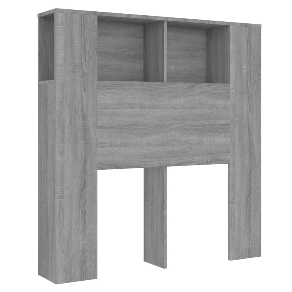 vidaXL Κεφαλάρι Με Αποθηκευτικό Χώρο Γκρι Sonoma 100 x 18,5 x 104,5 εκ