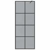 vidaXL Τοίχος Ντους Walk-in Μαύρο 80 x 195 cm σκληρυμένο γυαλί