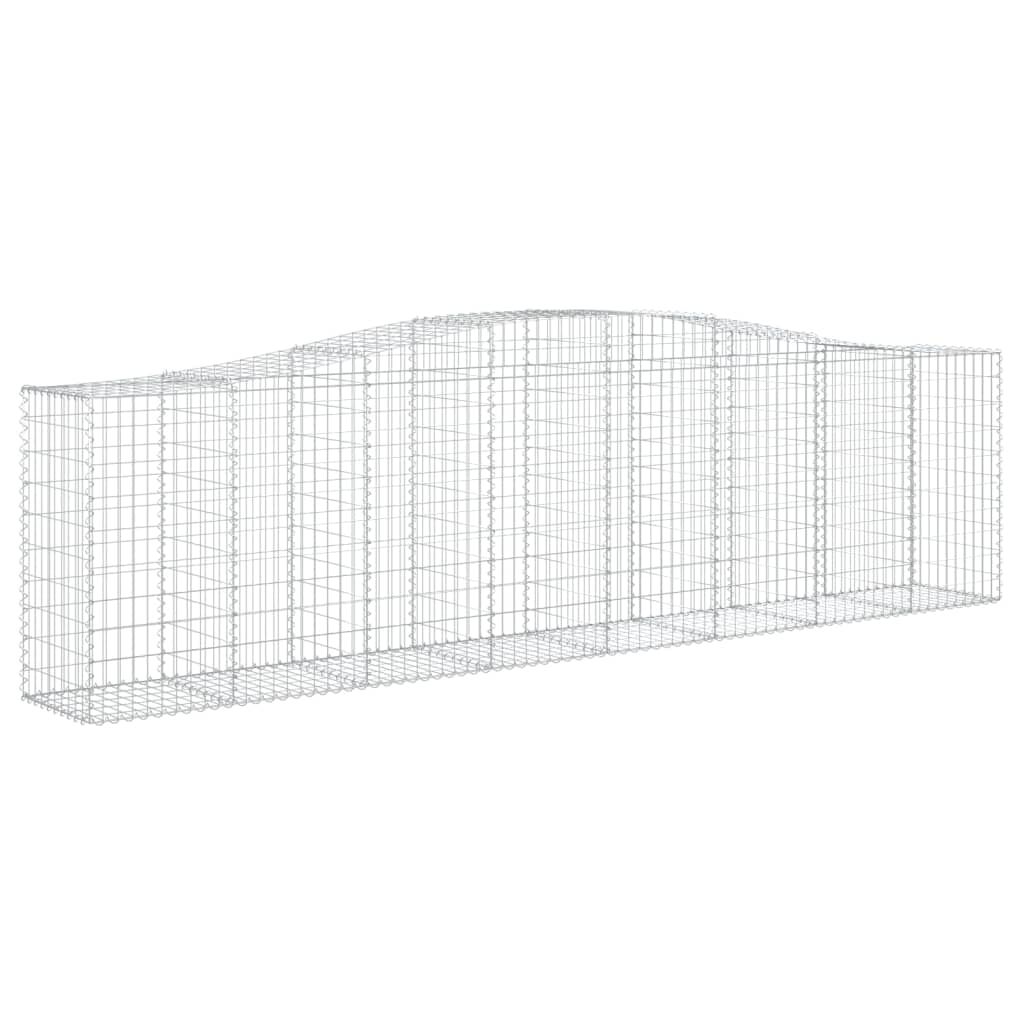 vidaXL Συρματοκιβώτια Τοξωτά 6 τεμ. 400x50x100/120 εκ. Γαλβαν. Ατσάλι