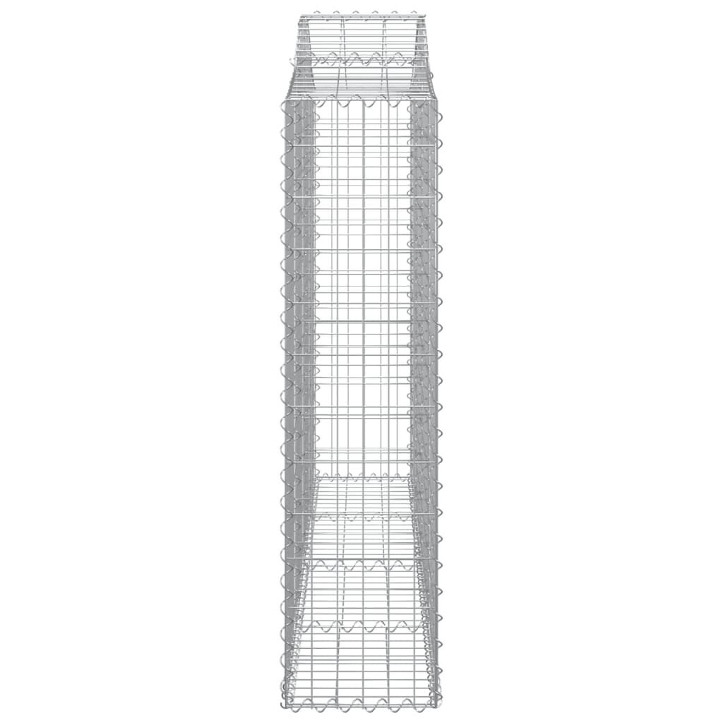 vidaXL Συρματοκιβώτια Τοξωτά 14 τεμ. 200x30x120/140 εκ. Γαλβαν. Ατσάλι