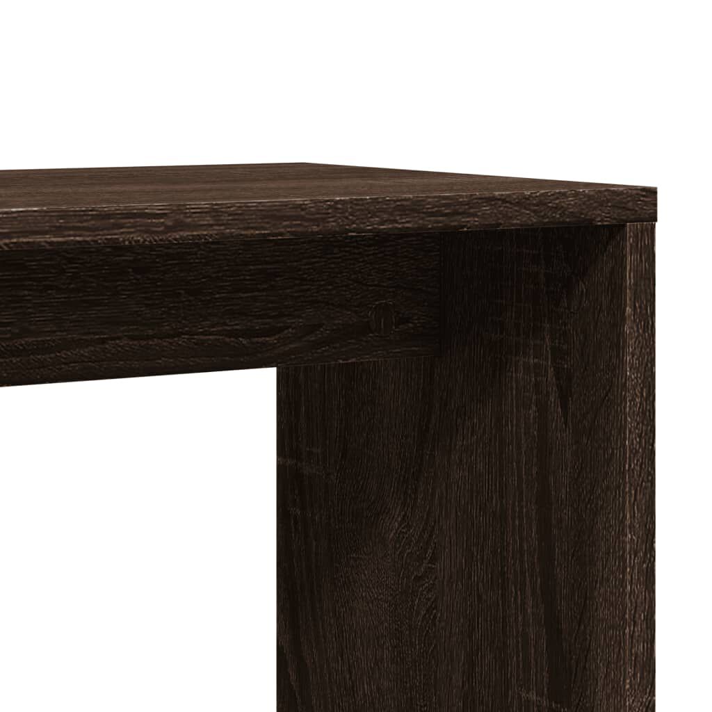 vidaXL Βοηθητικό Τραπέζι Καφέ Δρυς 50 x 30 x 50 εκ. Επεξεργασμένο Ξύλο