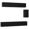 vidaXL Σετ επίπλου τηλεόρασης 6 pcs Μαύρη δρυς 100 x 30 x 30 cm