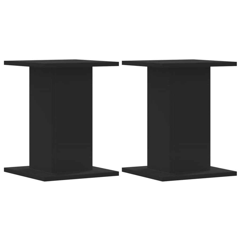 vidaXL Βάσεις Φυτών 2 τεμ. Μαύρες 30x30x40 εκ. από Επεξεργασμένο Ξύλο