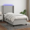 vidaXL &Kappa;&rho;&epsilon;&beta;ά&tau;&iota; Boxspring &mu;&epsilon; &Sigma;&tau;&rho;ώ&mu;&alpha; & LED &Alpha;&nu;.&Gamma;&kappa;&rho;&iota; 90x200 &epsilon;&kappa;. &Upsilon;&phi;&alpha;&sigma;&mu;ά&tau;&iota;&nu;&omicron;