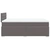 vidaXL Κρεβάτι Boxspring με Στρώμα Γκρι 120x200εκ. από Συνθετικό Δέρμα