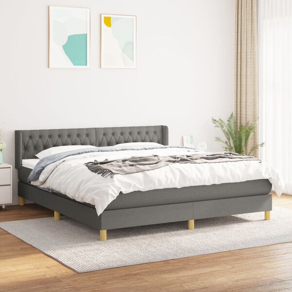 vidaXL &Kappa;&rho;&epsilon;&beta;ά&tau;&iota; Boxspring &mu;&epsilon; &Sigma;&tau;&rho;ώ&mu;&alpha; &Sigma;&kappa;&omicron;ύ&rho;&omicron; &Gamma;&kappa;&rho;&iota; 180x200 &epsilon;&kappa; &Upsilon;&phi;&alpha;&sigma;&mu;ά&tau;&iota;&nu;