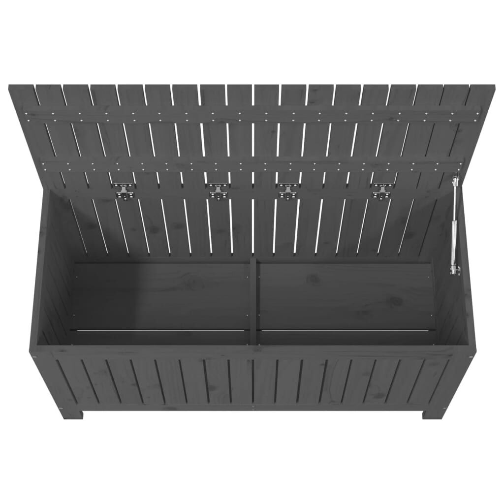 vidaXL Κουτί Αποθήκευσης Κήπου Γκρι 115x49x60 εκ από Μασίφ Ξύλο Πεύκου
