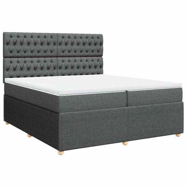 vidaXL &Kappa;&rho;&epsilon;&beta;ά&tau;&iota; Boxspring &mu;&epsilon; &Sigma;&tau;&rho;ώ&mu;&alpha; &Sigma;&kappa;&omicron;ύ&rho;&omicron; &Gamma;&kappa;&rho;&iota; 200x200 &epsilon;&kappa;. &Upsilon;&phi;&alpha;&sigma;&mu;ά&tau;&iota;&nu;&omicron;