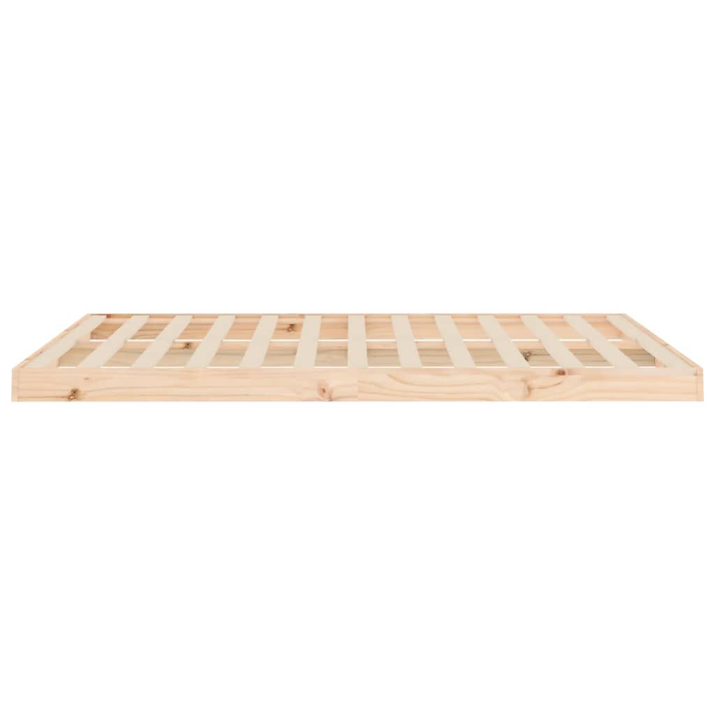 vidaXL Πλαίσιο Κρεβατιού 135 x 190 εκ. Μασίφ Ξύλο Πεύκου Διπλό
